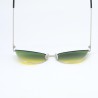 Γυναικεία Polarized Γυαλιά Ηλίου με Ασημί Μεταλλικό Σκελετό & Πράσινο-Κίτρινο Ντεγκραντέ Καθρέφτη