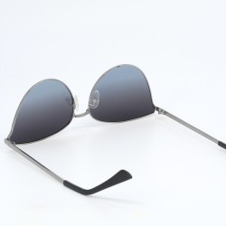 Γυναικεία Polarized Γυαλιά Ηλίου με Γκρι Μεταλλικό Σκελετό & Μπλε Ντεγκραντέ Φακούς