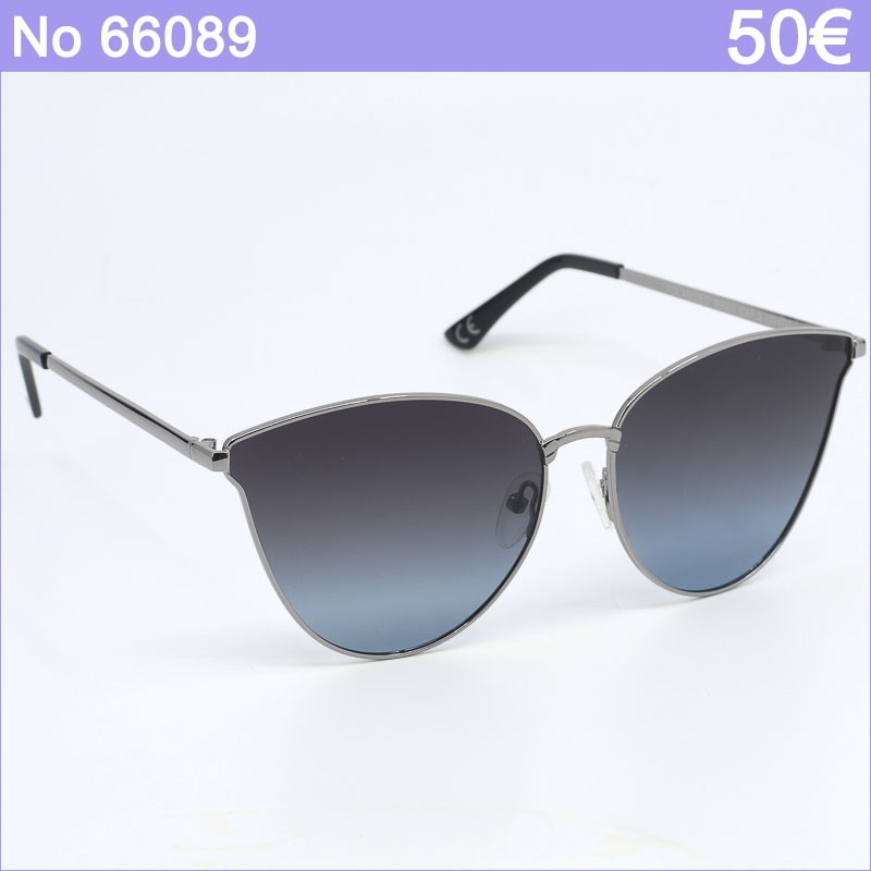 Γυναικεία Polarized Γυαλιά Ηλίου με Γκρι Μεταλλικό Σκελετό & Μπλε Ντεγκραντέ Φακούς