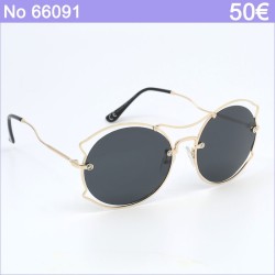 Γυναικεία Polarized Γυαλιά Ηλίου με Χρυσό Μεταλλικό Σκελετό & Μαύρους Φακούς