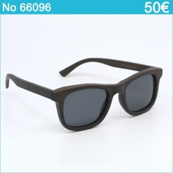 Ανδρικά & Γυναικεία Polarized Γυαλιά Ηλίου με Σκούρο καφέ Ξύλινο Σκελετό & Μαύρους Φακούς