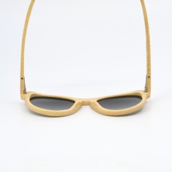 Ανδρικά & Γυναικεία Polarized Γυαλιά Ηλίου με Ξύλινο Σκελετό & Μαύρους Στρογγυλούς Φακούς