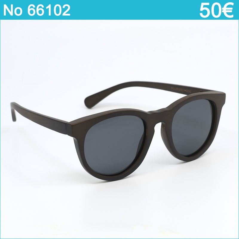 Ανδρικά & Γυναικεία Polarized Γυαλιά Ηλίου με Σκούρο Ξύλινο Σκελετό & Μαύρους Στρογγυλούς Φακούς Ανδρικά & Γυναικεία Polarized Γυαλιά Ηλίου με Σκούρο Ξύλινο Σκελετό & Μαύρους Στρογγυλούς Φακούς