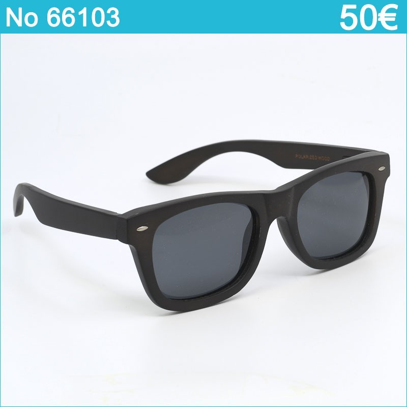 Ανδρικά & Γυναικεία Polarized Γυαλιά Ηλίου με Σκούρο Ξύλινο Σκελετό