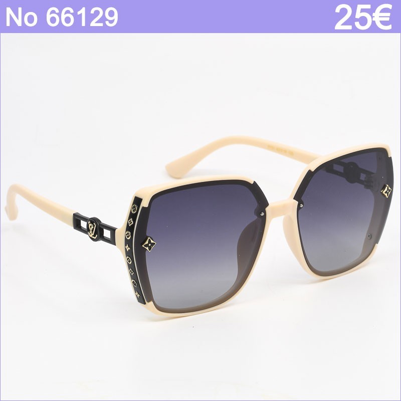 Γυαλιά Ηλίου Polarized – Κρεμ Σκελετός με Σκούρους Φακούς UV400