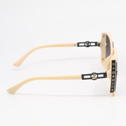 Γυαλιά Ηλίου Polarized – Κρεμ Σκελετός με Σκούρους Φακούς UV400