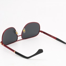 Γυαλιά Ηλίου Polarized – Κόκκινος Σκελετός με Χρυσές Λεπτομέρειες UV400