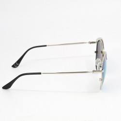 Γυναικεία Γυαλιά Ηλίου Polarized με Μπλε Καθρέφτες, Μαύρο Σκελετό και Μεταλλικά Μπράτσα & UV400 Προστασία