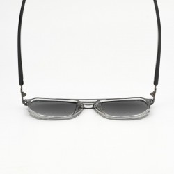 Γυαλιά Ηλίου Polarized με Μαύρο και Διαφανές Σκελετό