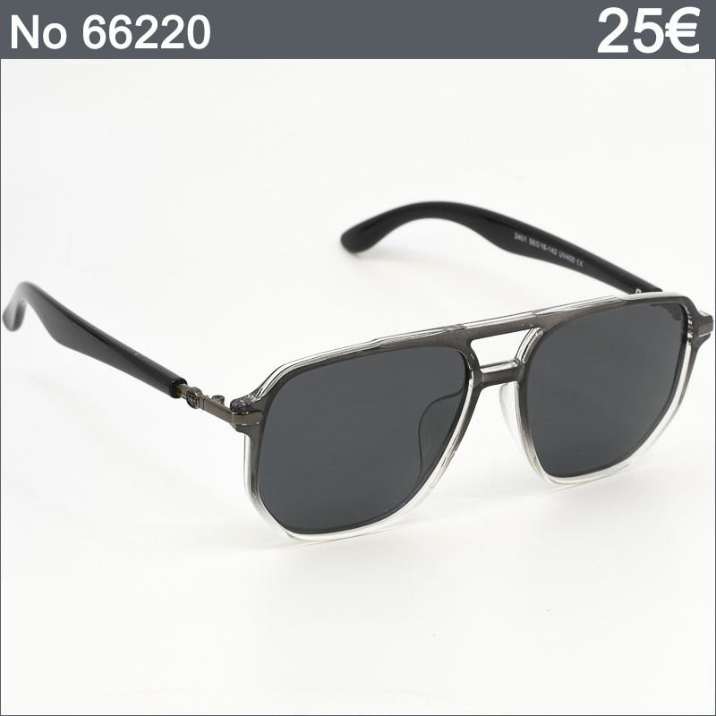 Γυαλιά Ηλίου Polarized με Μαύρο και Διαφανές Σκελετό