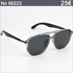 Γυαλιά Ηλίου Polarized με Διαφανή και Μαύρο Σκελετό