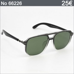 Γυαλιά Ηλίου Polarized με Διαφανή και Μαύρο Σκελετό και Πράσινους Φακούς
