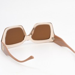 Γυαλιά Ηλίου με Διαφανή Σκελετό και Καφέ Φακούς