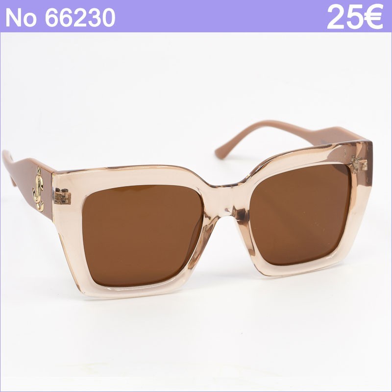 Γυαλιά Ηλίου με Διαφανή Σκελετό και Καφέ Φακούς