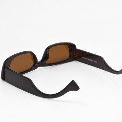 Γυαλιά Ηλίου Polarized με Σκούρο Καφέ Σκελετό και Καφέ Φακούς