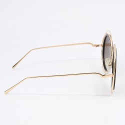 Γυαλιά Ηλίου Polarized με Χρυσό Μεταλλικό Σκελετό και Καφέ Φακούς