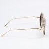 Γυαλιά Ηλίου Polarized με Χρυσό Μεταλλικό Σκελετό και Καφέ Φακούς