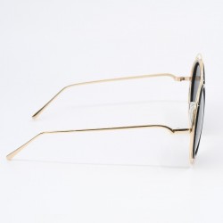 Γυναικεία Γυαλιά Ηλίου Polarized με Χρυσό Μεταλλικό Σκελετό και Μαύρους Φακούς