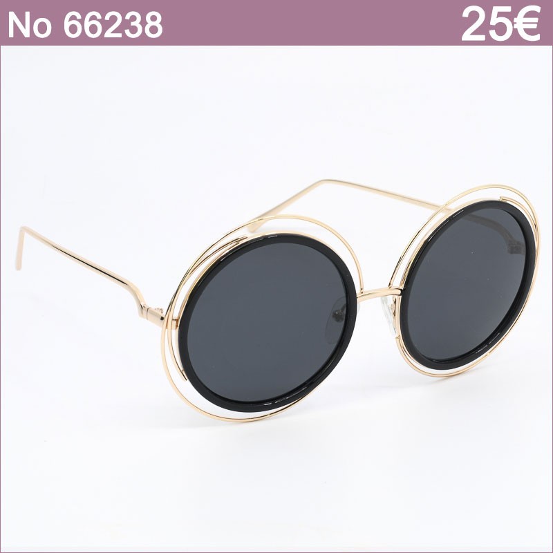 Γυναικεία Γυαλιά Ηλίου Polarized με Χρυσό Μεταλλικό Σκελετό και Μαύρους Φακούς