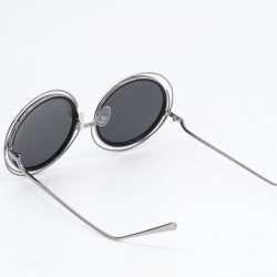 Γυναικεία Γυαλιά Ηλίου Polarized με Ασημένιο Μεταλλικό Σκελετό και Ασημένιους Καθρέφτες Φακούς