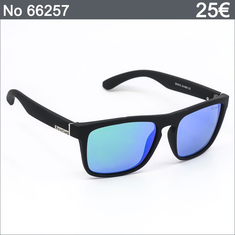 Ανδρικά Γυαλιά Ηλίου Polarized με Μαύρο Σκελετό και Γαλαζοπράσινους Καθρέφτες Ανδρικά Γυαλιά Ηλίου Polarized με Μαύρο Σκελετό και Γαλαζοπράσινους Καθρέφτες