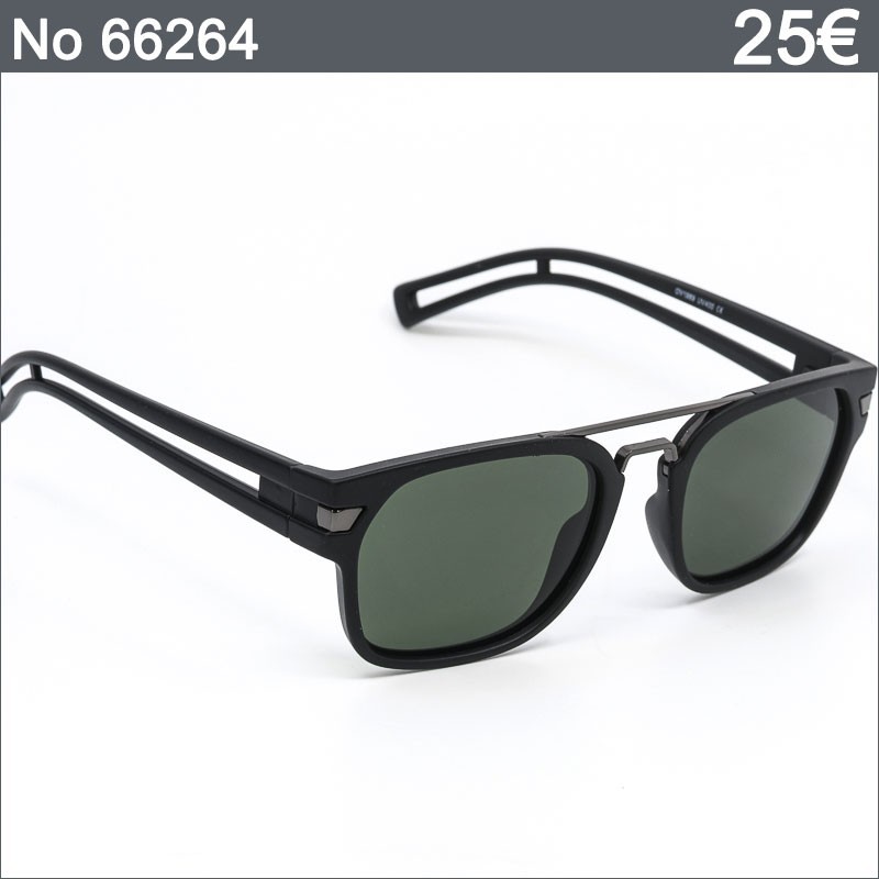 Ανδρικά Γυαλιά Ηλίου Polarized με Μαύρο Σκελετό και Πράσινους Φακούς