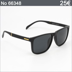 Γυαλιά Ηλίου Polarized – Μαύρο Ματ με Χρυσές Λεπτομέρειες & Μαύρους Φακούς