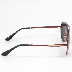 Κλασικά Aviator Γυαλιά Ηλίου με Κόκκινο & Χρυσό Σκελετό